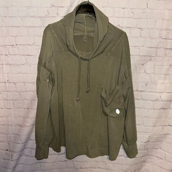 Free People Women's Mock Neck Tie Poncho Cape Size Large Bin J - Picture 1 of 9